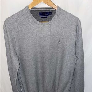 Gray Pima cotton kint longsleeve Ralph Lawrence